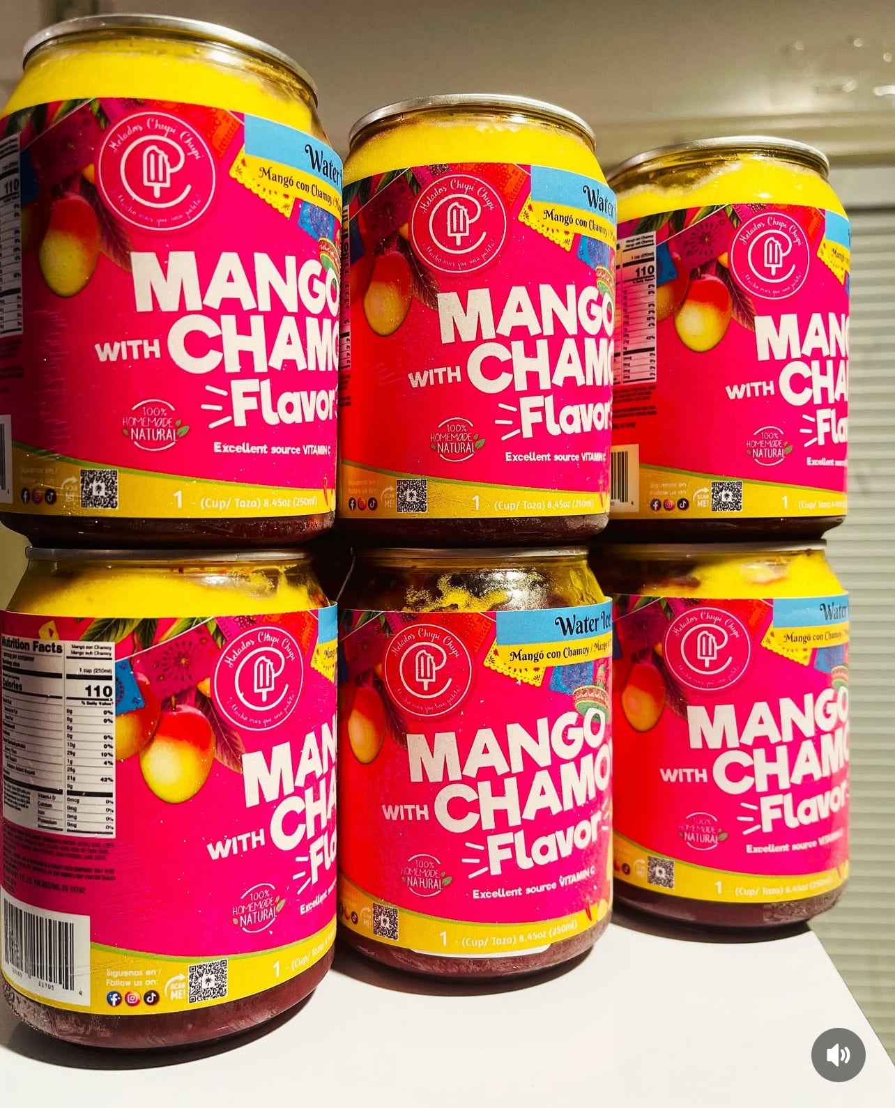 Mango Water Ice with Chamoy – 8oz