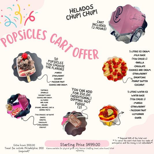 Popsicle Cart – Event Pack (Cart Included 2h)