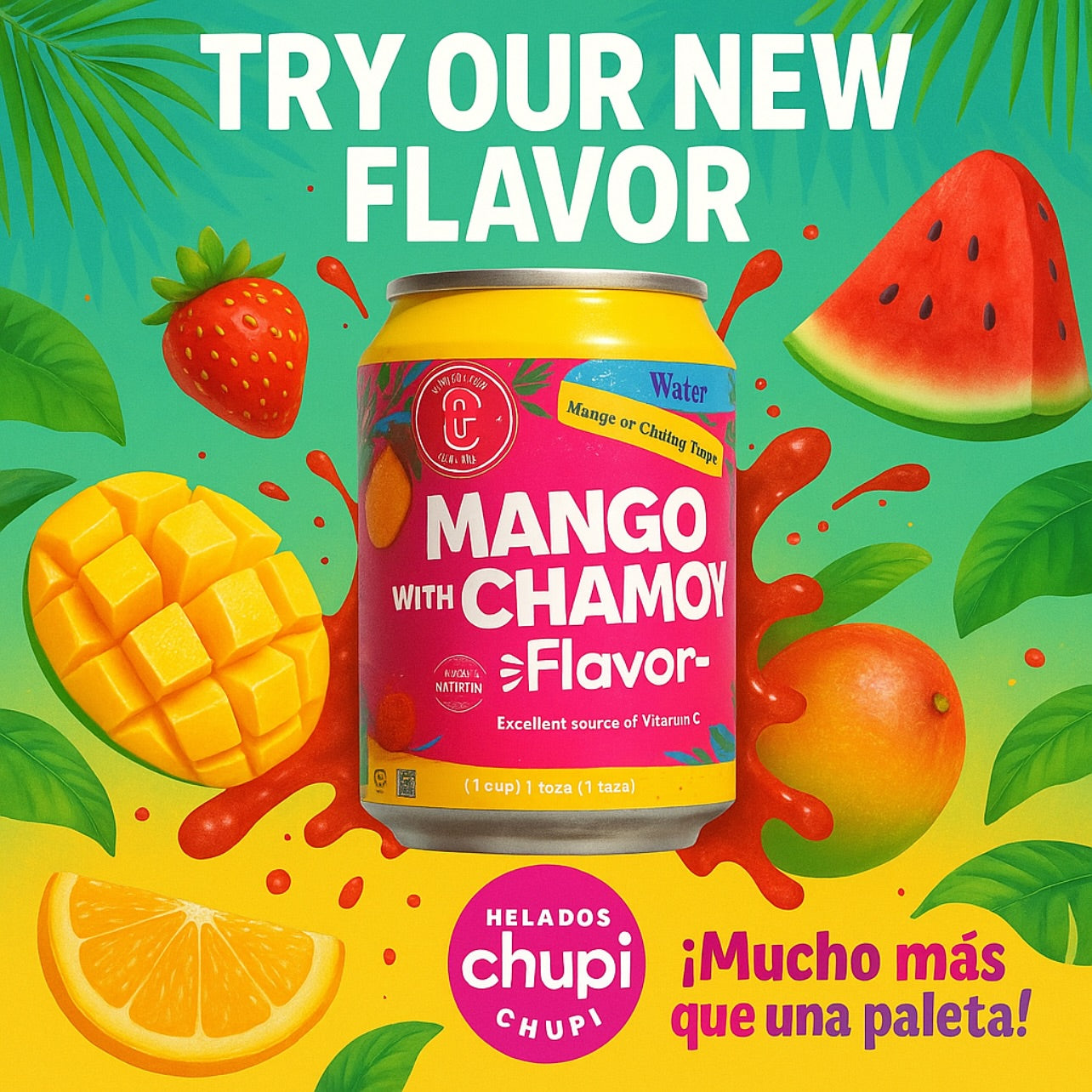 Mango Water Ice with Chamoy – 8oz