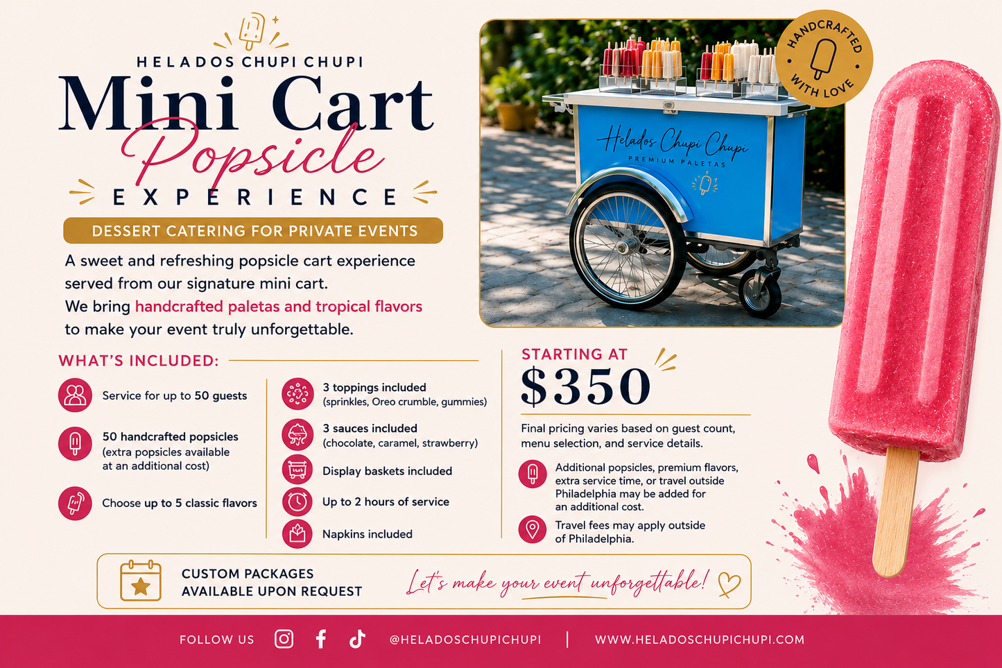 🔵Mini Cart Experience – Popsicles Only Package